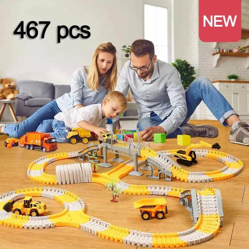 Children Electric Track Toy Car Set for Creative Play and Learning  ourlum.com   