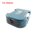 Portable USB Charger Adapter for Makita Dewalt Milwaukee Batteries