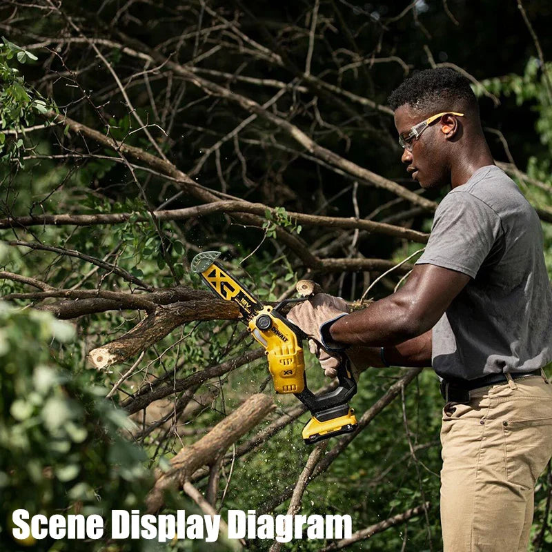 DEWALT 18V Cordless Chain Saw - 20CM, Brushless Motor for Pruning & Logging