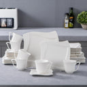 MALACASA Amparo 60-Piece White Porcelain Dinnerware Set