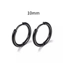 Simple Stainless Steel Hoop Earrings for Cartilage Piercings