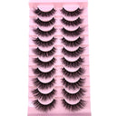 7/8/9/10Pairs Eyelashes Makeup Soft Fluffy 3D Mink False Eyelashes Thick HandMade Volume Mink Lashes Faux Cils Natural Fake Lash  ourlum.com Black 10pairs-RX-12  