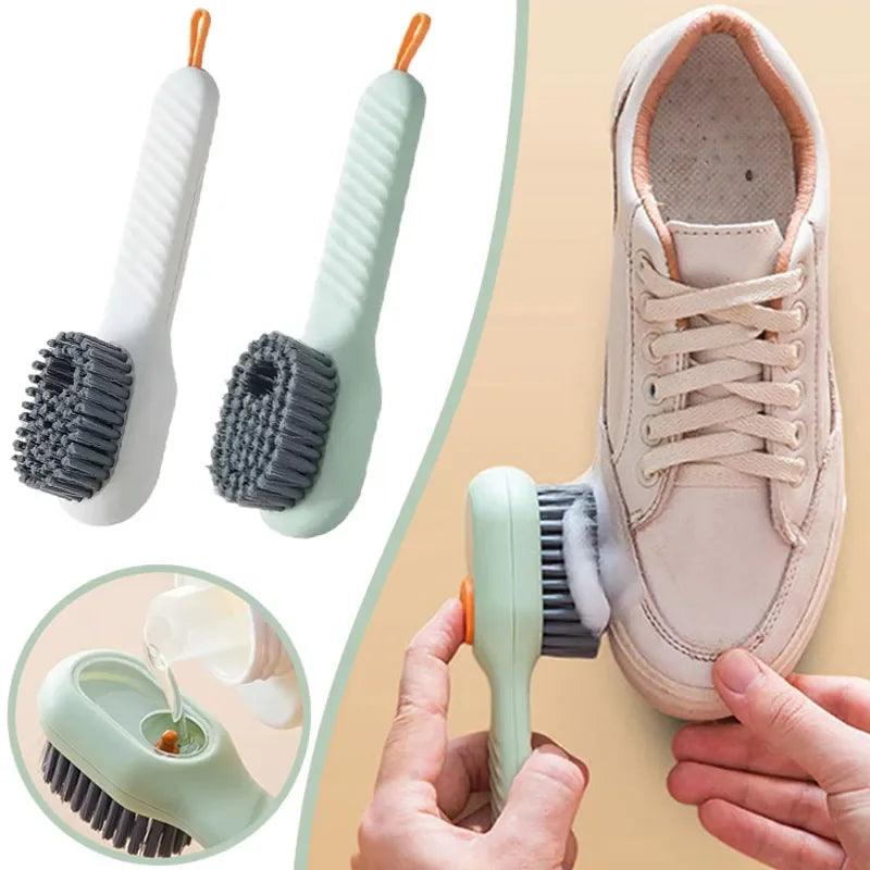 Ultimate Liquid Shoe & Clothes Cleaning Brush with Long Handle - All-in-One Cleaning Tool  ourlum.com   