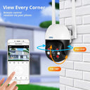 KERUI Wireless PTZ CCTV Camera Enhanced Clarity Outdoor Security