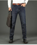 2025 Fashion Classic Blue Black Denim Trousers Men's Jeans