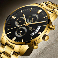 NIBOSI Men's Luxury Chronograph Watch: Stylish Quartz Timepiece for Fashion and Function