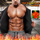 Men's Slimming Sauna Vest Double Belt Waist Trainer for Fitness