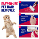 Pet Hair Roller: Self-Cleaning Fur Remover for Dogs & Cats - Efficient Tool  ourlum.com   