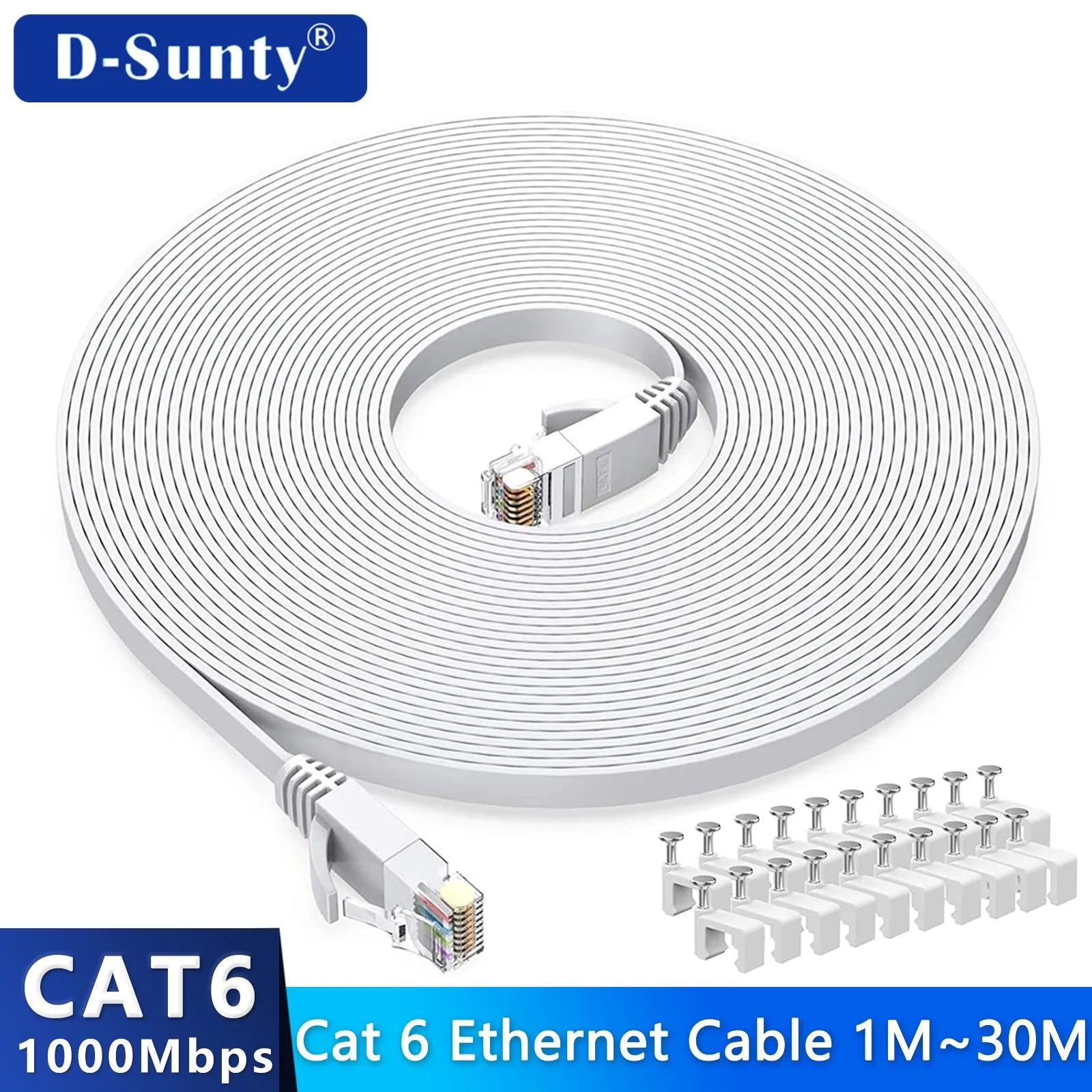Flat Cat6 Ethernet Cable for High-Speed Internet and Network Connectivity  ourlum.com   