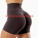 High Waist Scrunch Butt Seamless Yoga Shorts for Women - Push Up Athletic Gym Workout Bottoms