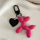 Cute Cartoon Balloon Dog Couple Keychains Key Ring Gift