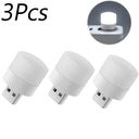 1/10Pcs Mini USB Night Light Warm White Eye Protection Lamp