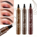 5 Colors Microblading Eyebrow Pen Waterproof Liquid Eyebrow Pencil Long Lasting Eyebrow Tattoo Pen 4 oints eyebrow pen Cosmetics  ourlum.com   