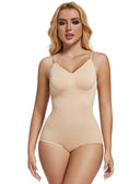 Seamless Backless Bodysuit Shapewear for Women with Open Crotch & Tummy Control