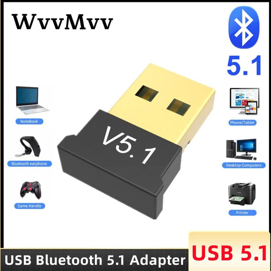 Bluetooth 5.1 Wireless Audio Adapter for Computer PC Laptop - USB Dongle Transmitter Receiver  ourlum.com   