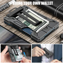 Minimalist Wallet for Men Slim Aluminum Money Clip RFID Blocker