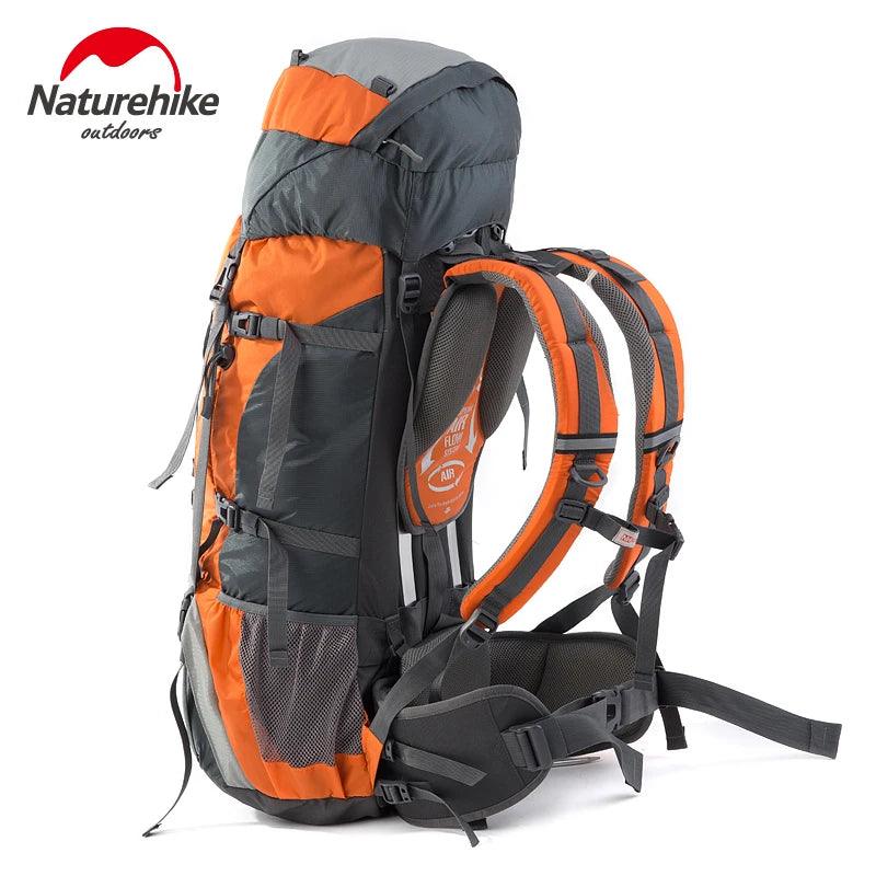 Naturehike Men&Women Unisex 70L Capacity Outdoor Camping Hiking Climbing Travel Mountaineering Backpacks With Waterproof Cover