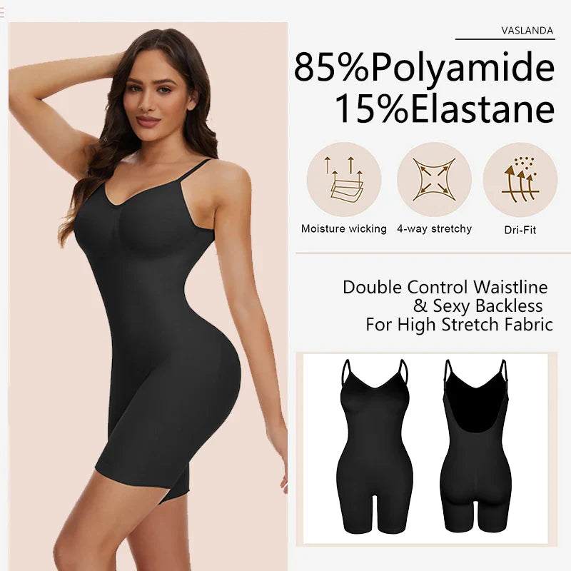 Seamless Open Crotch Bodysuit Shapewear for Women - Tummy Control & Posture Support