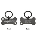 Personalized Stainless Steel Pet Tags: Customizable, High-Quality, Anti-lost, Unique Design  ourlum.com black-2 40X21MM 