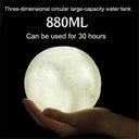 Moon Air Diffuser 880ML Aroma Spreader Ultrasonic Portable Air Humidifier USB Air Shooter Full Moon Light Night Home Decor  ourlum.com   