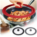 Tempered Glass Pot Lid with Silicone Handle 16-32cm Cover