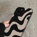 Zebra Stripe Black White iPhone Case - Shockproof Soft Cover for Various iPhone Models  ourlum.com   