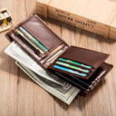 WESTAL Genuine Leather Wallet with Coin Purse RFID Men