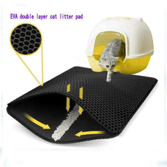 Double Layer Cat Litter Mat - Waterproof & Non-slip Bed Pad