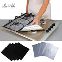 Reusable Gas Stove Protector Liners 4 Pack Non Stick Pads