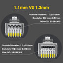 ZoeRax RJ45 Pass Through Connectors: Effortless Custom Ethernet Cables  ourlum.com   