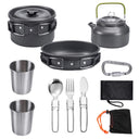 Lightweight Aluminum Camping Cookware Set for 2-3 People