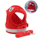 Adjustable Mesh Vest Dog Harness with Leash for Safety and Comfort in XS/S/M/L/XL Sizes  ourlum.com red XS 