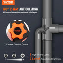 VEVOR Articulating Borescope Camera with Light 5 Inch Screen