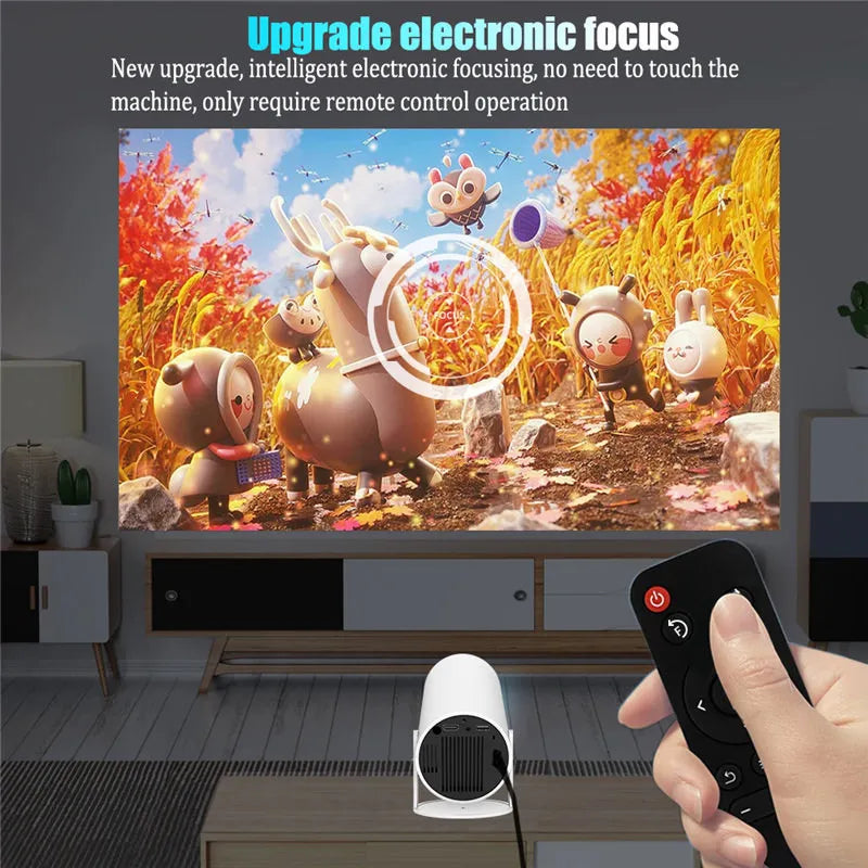 DITONG HY300 Plus HD Projector portatil 4K 1280x720P Android 11 Wifi6 LED Video Home Theater Cinema Phone mini Proyector Movie