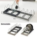 Expandable Stainless Steel Pot and Pan Organizer Rack