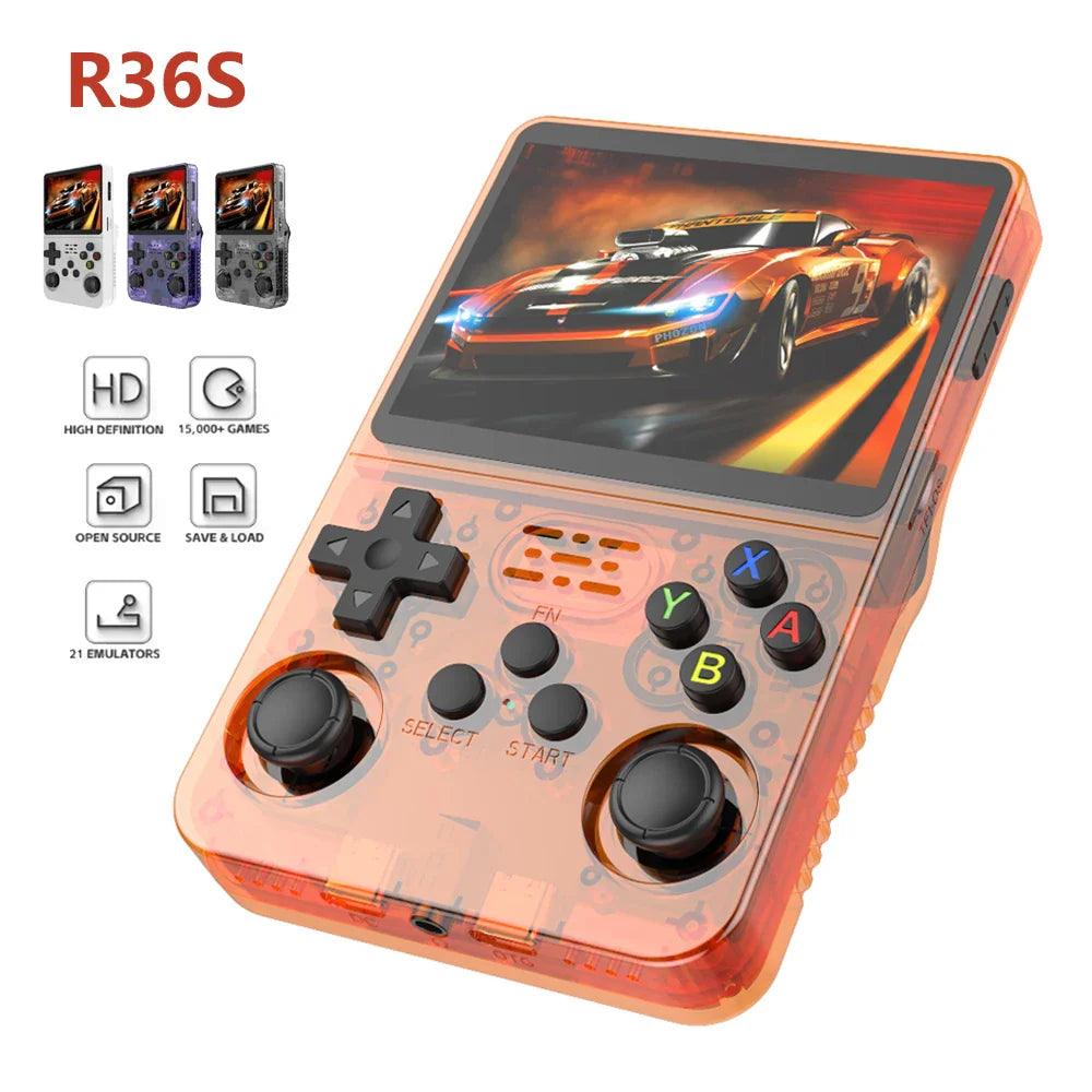 R36S Retro Handheld Video Game Console Linux System 3.5 Inch IPS Screen Portable Pocket Video Player 64GB RG35S Plus  ourlum.com   