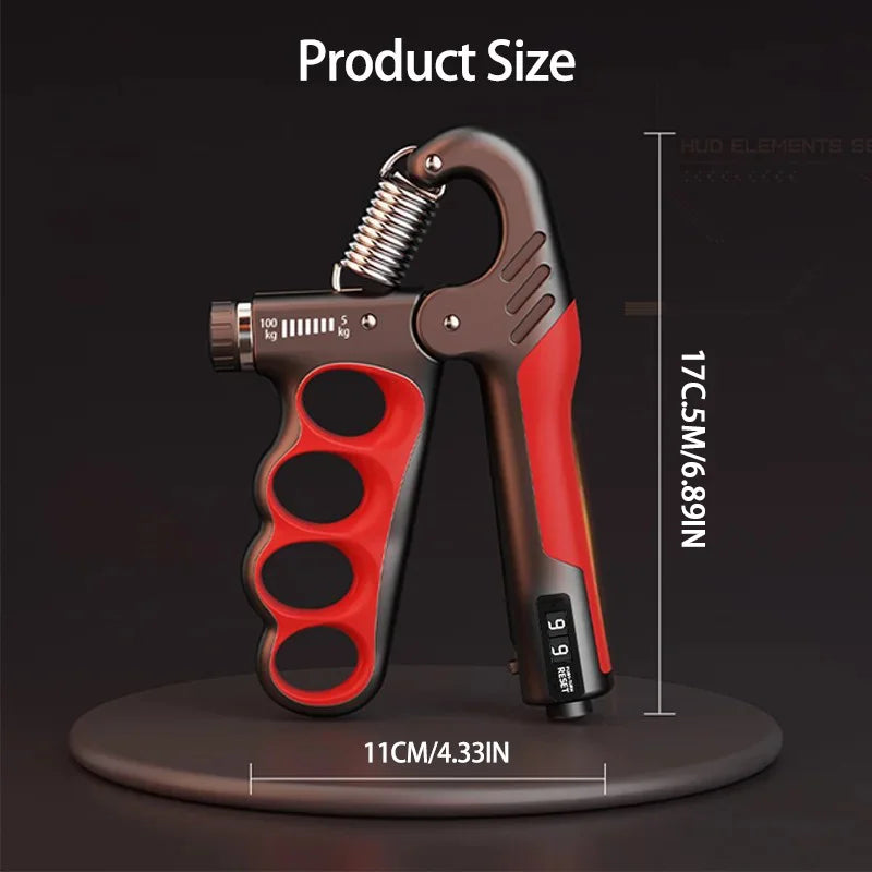 Adjustable 5-100kg Hand Grip Strengthener for Finger and Forearm Training - Durable Muscle Recovery Tool