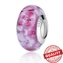 Colorful Heart Murano Glass Charm - Sterling Silver Pandora Jewelry Piece  ourlum.com LLZ007-RO  