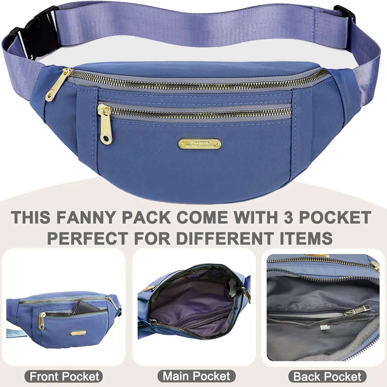 Trendy Unisex Waist Bag for Outdoor Activities - Lightweight Fanny Pack for Travel, Running, and Hiking