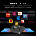 Android13 Google Voice Assistant YouTube Smart TV Box 4K