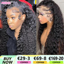 Luxe Deep Wave Brazilian Curly Remy Hair Lace Front Wig