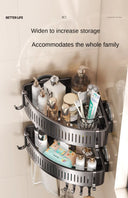 Vacuum Suction Cup Bathroom Shelf Wall Mounted Aluminum Organizer