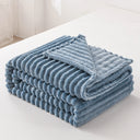 1pc Solid Color Flannel Blanket Soft Warm Throw for Travel