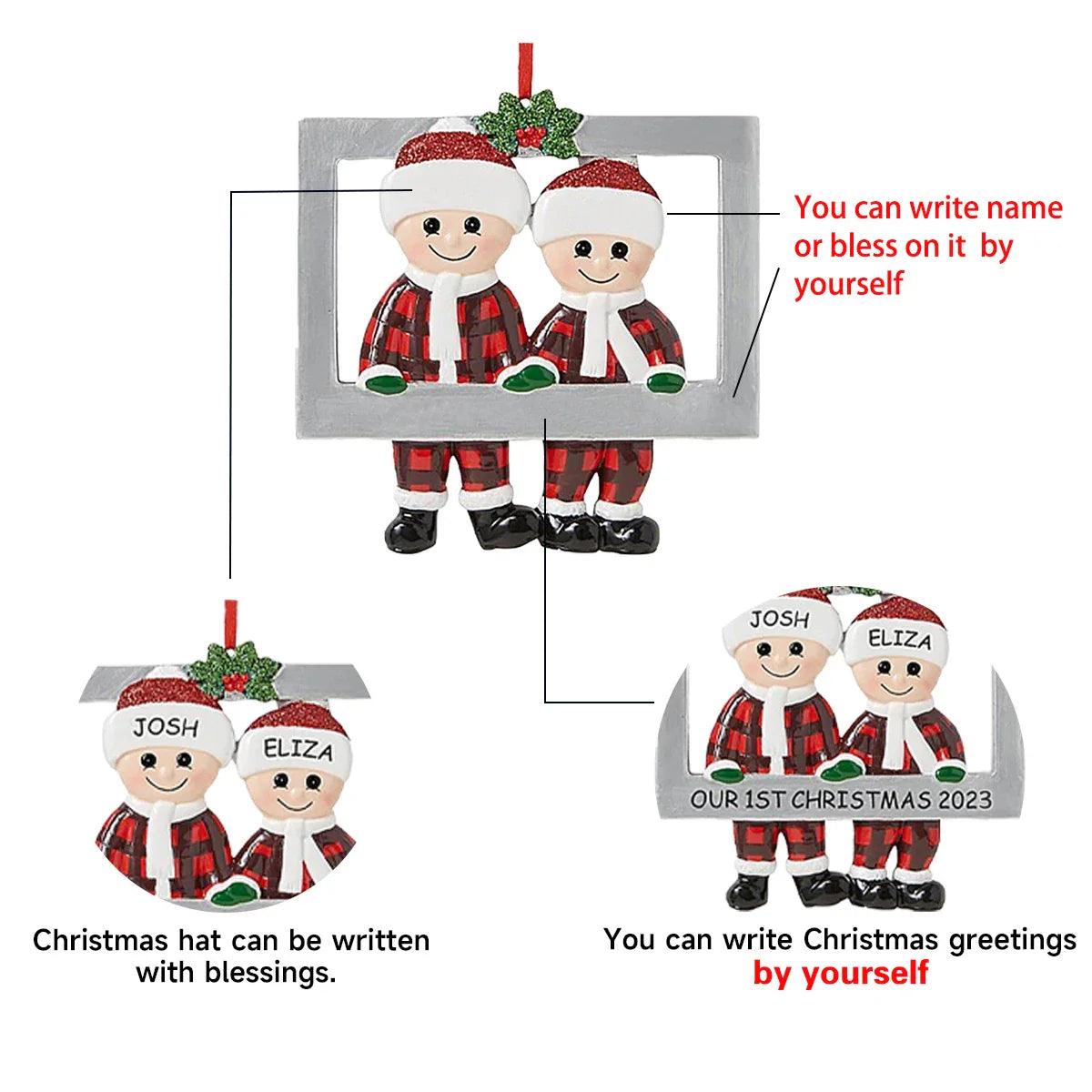 Family Christmas Tree Ornament: Personalized DIY Hanging Decoration  ourlum.com   