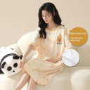 Cotton Korean Summer Pajamas Stylish Integrated Dress Wear