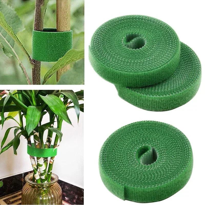 Plant Tie Set: Nylon Bandage Hook Loop Bamboo Cane Wrap Support  ourlum.com   