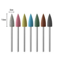 6pcs/set Rubber Silicon Nail Drill Milling Cutter for Manicure Bit Flexible Polisher Machine Electric Nail File Art Tools  ourlum.com GXJ 7-18  