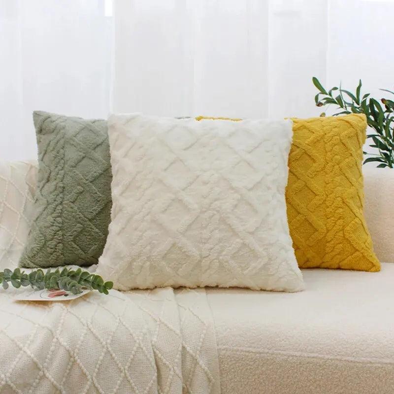 Cozy Vintage Knitted Plush Pillow Cover - Versatile Home Decor Piece  ourlum.com   