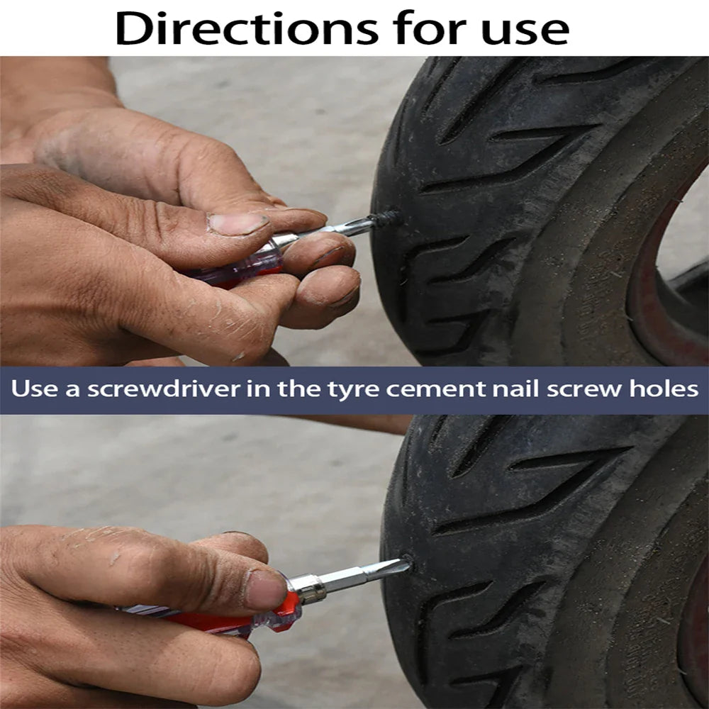 Car Tire Repair Nail Set - Universal Vehicle Puncture Tool  ourlum.com   