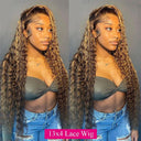 Ombre Brazilian Curly Highlight Wig 100 Natural Hair